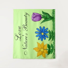  beschilderde tuinbloemen wanddecoratie wandkleed