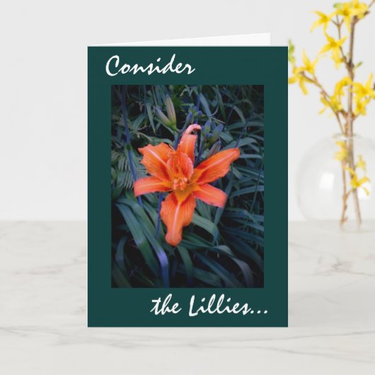 Beschouw als Lillies 22 Kaart (Gele Bloem)