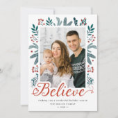 Beschouw de foto van Holly Berries als positief sc Feestdagenkaart (Voorkant)