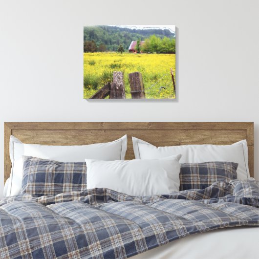 Beschouw de Lelies van het Veld - Matteüs 6:28 Canvas Afdruk (Insitu (Slaapkamer))