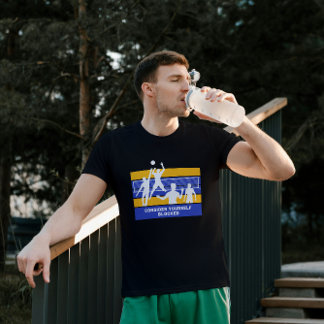 Beschouw jezelf geblokkeerd grappig volleybal T-sh T-shirt