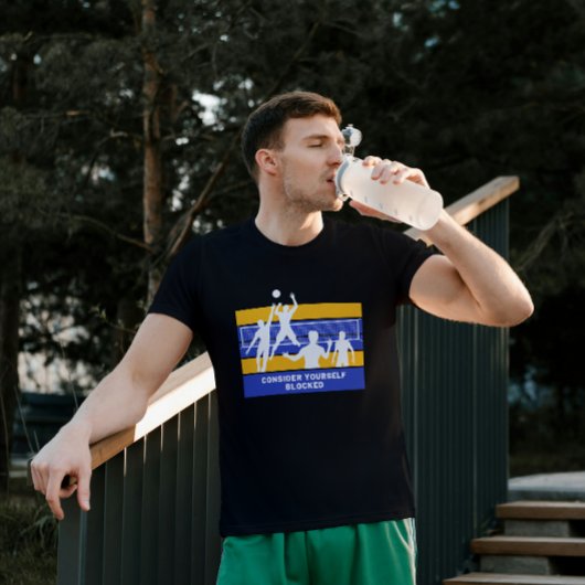 Beschouw jezelf geblokkeerd grappig volleybal T-sh T-shirt