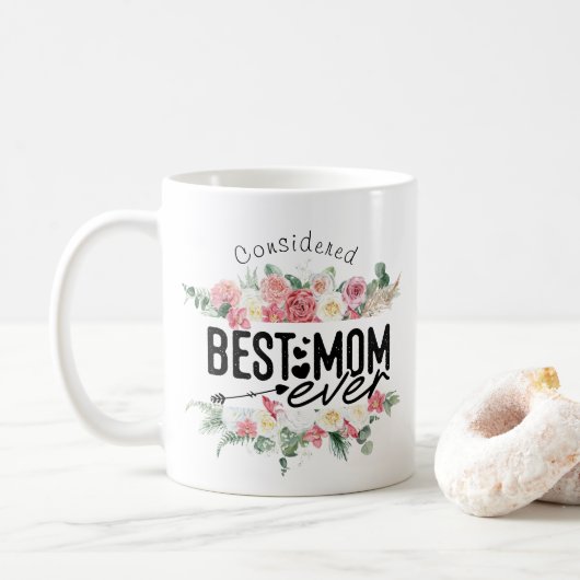Beschouwd als beste moeder ooit gepersonaliseerde  koffiemok (Met donut)