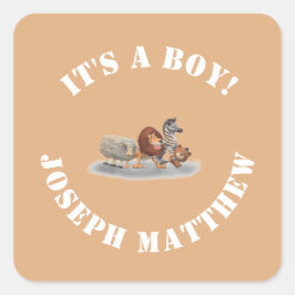 Beschouwde verklikkerdieren vierkante sticker