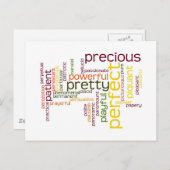 Beschrijf jezelf met adjectieven - P Briefkaart (Voorkant / Achterkant)