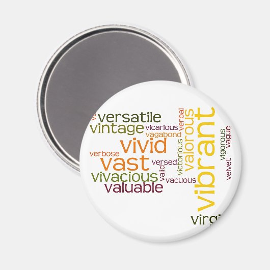 Beschrijf jezelf met Adjectieven - v Magneet (Voorkant / Achterkant)