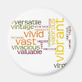 Beschrijf jezelf met Adjectieven - v Magneet (Voorkant)