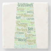 Beschrijf Saskatchewan Stenen Onderzetter (Voorkant)