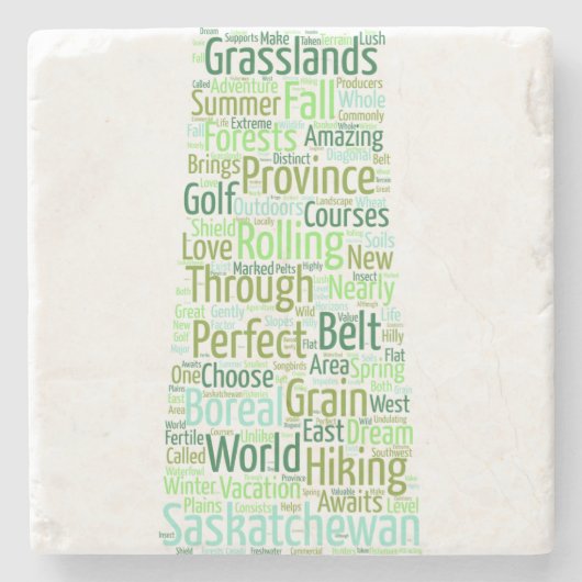 Beschrijf Saskatchewan Stenen Onderzetter (Voorkant)