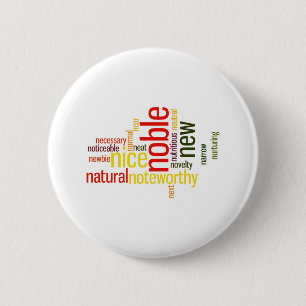 Beschrijf uzelf met bijvoeglijke middelen - n ronde button 5,7 cm