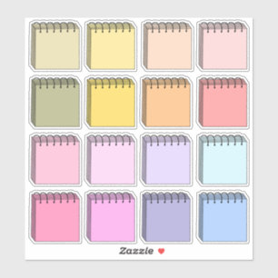 Beschrijfbare Labels Zacht Pastelkleur Mini Planne