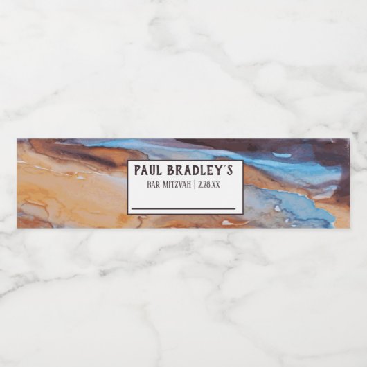 Beschrijfbare op maat gemaakte waterfleslabels waterfles etiket (Enkel label)