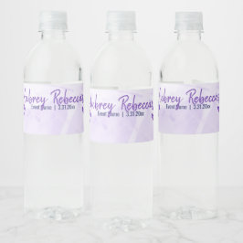 Beschrijfbare Paarse Libel Waterfles Labels Etiket