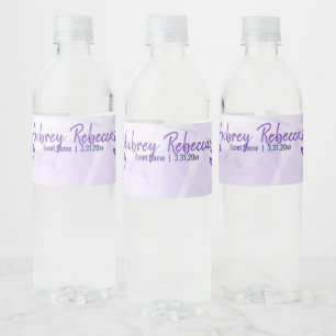 Beschrijfbare Paarse Libel Waterfles Labels Etiket