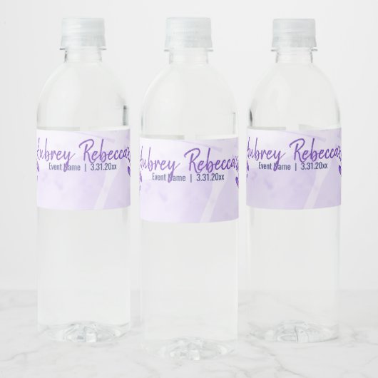 Beschrijfbare Paarse Libel Waterfles Labels Etiket (Flessen)