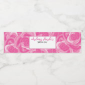 Beschrijfbare Roze Rozen Waterfles Labels Etiket (Enkel label)