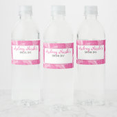 Beschrijfbare Roze Rozen Waterfles Labels Waterfles Etiket (Flessen)