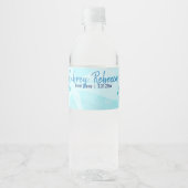 Beschrijfbare Turquoise Libel Waterfles Labels Etiket (Voorkant)