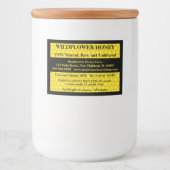 Beschrijvende honingpot (versie 3) voedselcontainer etiket (Voorkant)