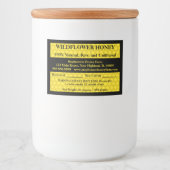 Beschrijvende honingpot (versie 4) voedselcontainer etiket (Voorkant)