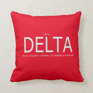 Beschrijving delta - rood kussen