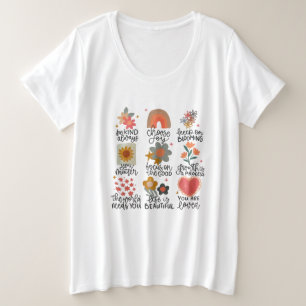 Beschrijving: Een collectie van handgetekende insp Grote Maat T-shirt
