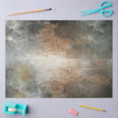 Beschrijving Faux Copper Metallic Grey Textured Tissuepapier (Craft)