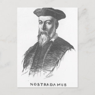 Beschrijving - Het portret van Nostradamus, geteke Briefkaart