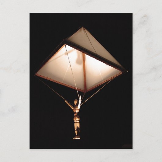 Beschrijving Leonardo da Vinci schetste een parach Briefkaart (Voorkant)