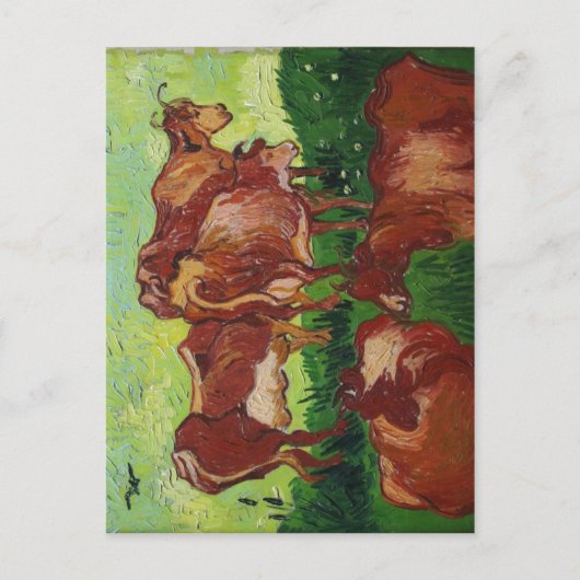 Beschrijving Les vaches de Van Gogh au Palais des  Briefkaart (Voorkant)