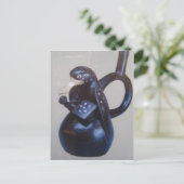 Beschrijving Moche-aardewerk - een strijkeend. oor Briefkaart (Staand voorkant)