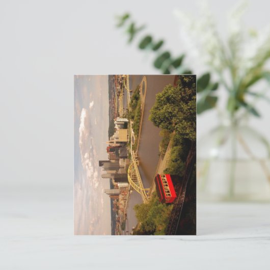 Beschrijving Uitzicht van het centrum en:Pittsburg Briefkaart (Staand voorkant)