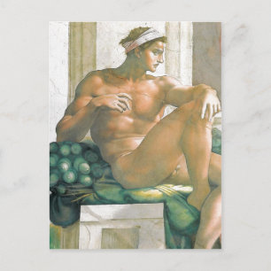 Beschrijving van de fresco, geschilderd door Miche Briefkaart