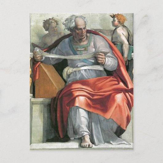 Beschrijving van de fresco, geschilderd door Miche Briefkaart (Voorkant)