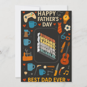Beschrijving van Father Friend Geweldige Teacher H Kaart