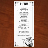 Beschrijving van het speciale menu. menu