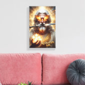 Beschrijving van Jezus Openbaring 1:14 Inspirerend Canvas Afdruk (Insitu (Woonkamer))
