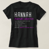 Beschrijving van persoonlijke naam Hannah Premium T-shirt (Design voorkant)