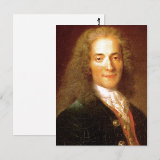 Beschrijving Voltaire en 1718 . Portret van Voltai Briefkaart (Voorkant / Achterkant)