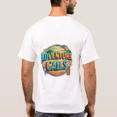 Beschrijving voor "Adventure Calls" T-Shirt Design (Achterkant)