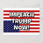 BESCHULDIG TRUMP NU! BRIEFKAART (Voorkant)