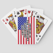 BESCHULDIGEN VAN HET CORRUPTE HOOGGERECHTSHOF POKERKAARTEN (Achterkant)