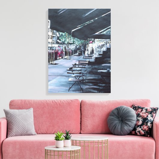 Beschut tegen middagzon canvas afdruk (Insitu (Woonkamer))