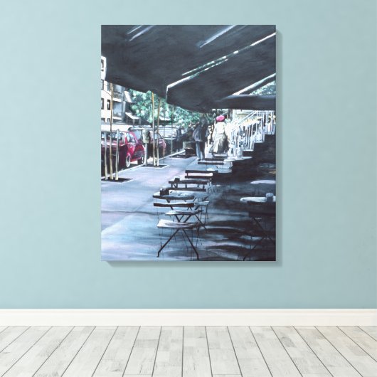 Beschut tegen middagzon canvas afdruk (Insitu (Houten vloer))