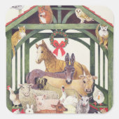 beschut vierkante sticker (Voorkant)