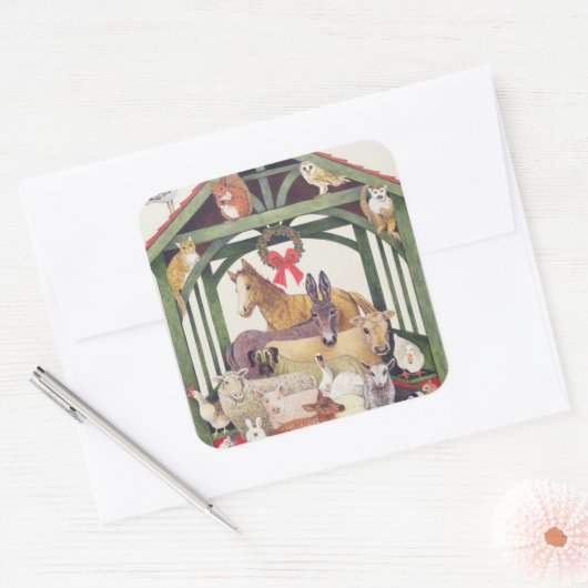 beschut vierkante sticker (Envelop)