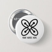 BESE SAKA | Symbool van invloed, kracht, overvloed Ronde Button 5,7 Cm (Voorkant /achterkant)