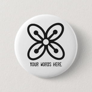 BESE SAKA   Symbool van invloed, kracht, overvloed Ronde Button 5,7 Cm