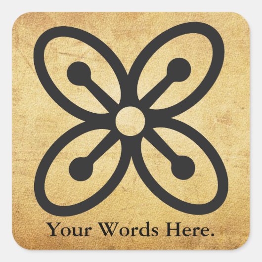 BESE SAKA | Symbool van invloed, kracht, overvloed Vierkante Sticker (Voorkant)