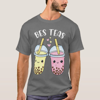 Beseas Besties Kawaii Schattige Beste Boba Vriende T-shirt